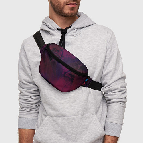 Поясная сумка Фиолетовый мазок / 3D-принт – фото 3
