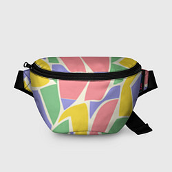 Поясная сумка Абстрактные разноцветные фигуры, цвет: 3D-принт