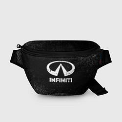 Поясная сумка Infiniti с потертостями на темном фоне, цвет: 3D-принт