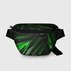 Поясная сумка Green black abstract