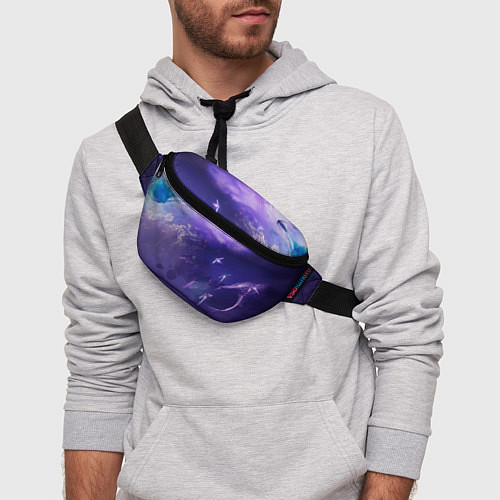 Поясная сумка Фиолетовый необъятный космос / 3D-принт – фото 3