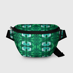 Поясная сумка Зелёный цветочный паттерн, цвет: 3D-принт