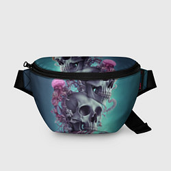 Поясная сумка Кости и медузы, цвет: 3D-принт