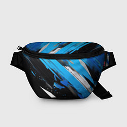 Поясная сумка Black blue white, цвет: 3D-принт