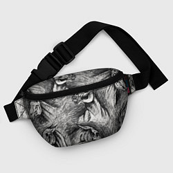 Поясная сумка Черепа лошадей - эскиз, цвет: 3D-принт — фото 2