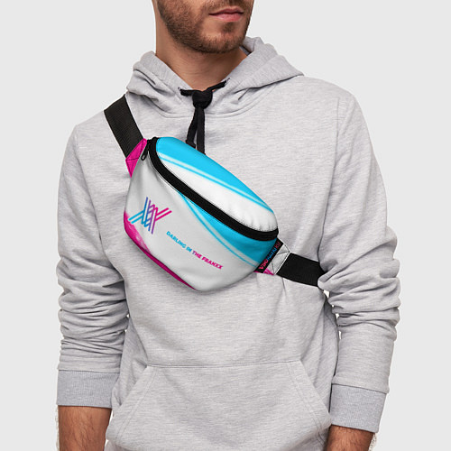 Поясная сумка Darling in the FranXX neon gradient style: надпись / 3D-принт – фото 3