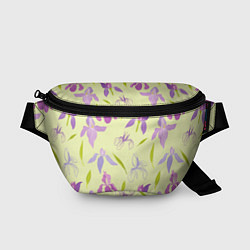 Поясная сумка Фиолетовые лилии, цвет: 3D-принт