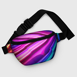 Поясная сумка Неоновые объемные полосы, цвет: 3D-принт — фото 2