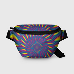 Поясная сумка Оптическая иллюзия веер, цвет: 3D-принт