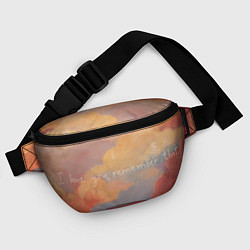 Поясная сумка Милая надпись на фоне облаков в закате, цвет: 3D-принт — фото 2