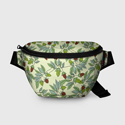 Поясная сумка Зелененькие листья, цвет: 3D-принт