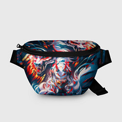 Поясная сумка Девушка киберсамурай и дракон от нейросети, цвет: 3D-принт