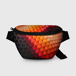 Поясная сумка Hexagon orange, цвет: 3D-принт