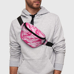 Поясная сумка Камуфляж в розовом, цвет: 3D-принт — фото 2