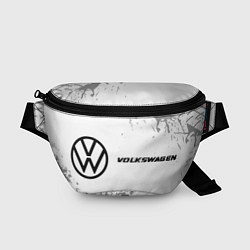 Поясная сумка Volkswagen speed на светлом фоне со следами шин: н, цвет: 3D-принт