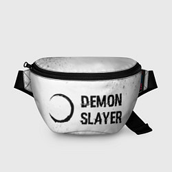 Поясная сумка Demon Slayer glitch на светлом фоне: надпись и сим, цвет: 3D-принт