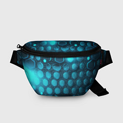 Поясная сумка Неоновые светящиеся плитки, цвет: 3D-принт