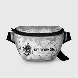 Поясная сумка Cyberpunk 2077 glitch на светлом фоне: надпись и с, цвет: 3D-принт