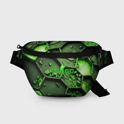 Поясная сумка CSGO green abstract, цвет: 3D-принт