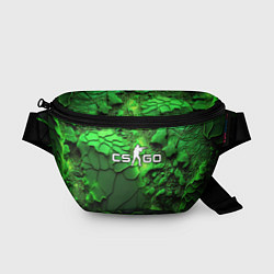 Поясная сумка CS GO green abstract, цвет: 3D-принт