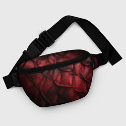 Поясная сумка Black red texture, цвет: 3D-принт — фото 2