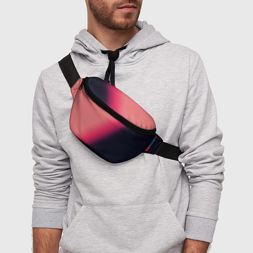 Поясная сумка Градиент темно-розовый / 3D-принт – фото 3