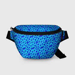 Поясная сумка Логотип Барби - синий паттерн, цвет: 3D-принт