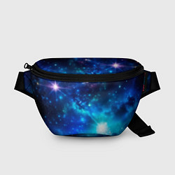 Поясная сумка Звёздный космос чёрно-синий, цвет: 3D-принт