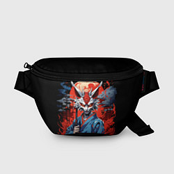 Поясная сумка Японский воин в рогатой маске, цвет: 3D-принт