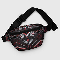 Поясная сумка Красная кибер броня, цвет: 3D-принт — фото 2