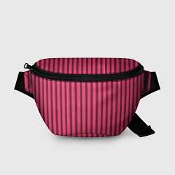 Поясная сумка Полосатый тёмно-розовый