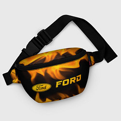 Поясная сумка Ford - gold gradient: надпись и символ, цвет: 3D-принт — фото 2