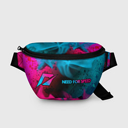 Поясная сумка Need for Speed - neon gradient: надпись и символ, цвет: 3D-принт