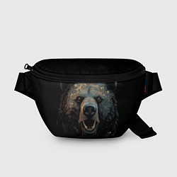 Поясная сумка Мощный медведь, цвет: 3D-принт