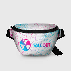 Поясная сумка Fallout neon gradient style: надпись и символ, цвет: 3D-принт