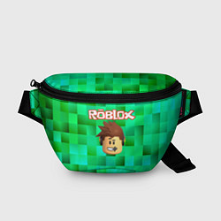 Поясная сумка Roblox head на пиксельном фоне, цвет: 3D-принт