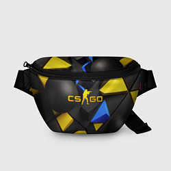 Поясная сумка CSGO blue yellow abstract, цвет: 3D-принт