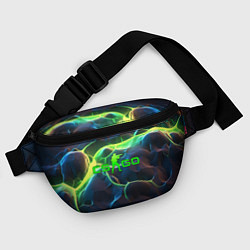 Поясная сумка CSGO green neon, цвет: 3D-принт — фото 2