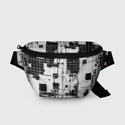 Поясная сумка Кибер Сетка гранж, цвет: 3D-принт