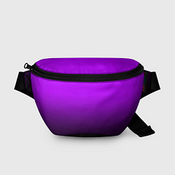 Поясная сумка Градиент фиолетово-чёрный, цвет: 3D-принт