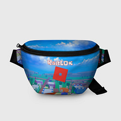 Поясная сумка Роблокс город, цвет: 3D-принт