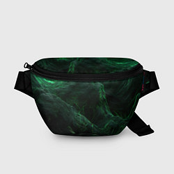 Поясная сумка Темно зеленая абстракция, цвет: 3D-принт