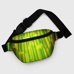 Поясная сумка Зеленые неоновые полосы, цвет: 3D-принт — фото 2