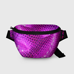 Поясная сумка Розовые объемные соты, цвет: 3D-принт