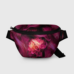 Поясная сумка Розовый цветок в огне - нейросеть, цвет: 3D-принт