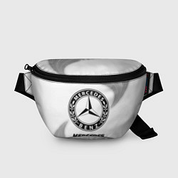 Поясная сумка Mercedes speed на светлом фоне со следами шин, цвет: 3D-принт