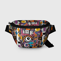 Поясная сумка Глаз в смеси современных искусств - абстракционизм, цвет: 3D-принт