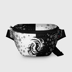 Поясная сумка Инь Янь - Драконы, цвет: 3D-принт