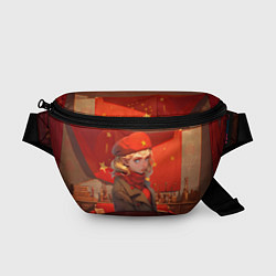Поясная сумка Девушка и интерьер СССР, цвет: 3D-принт