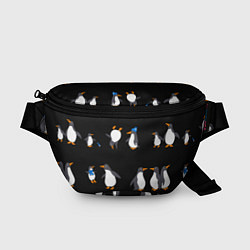 Поясная сумка Веселая семья пингвинов, цвет: 3D-принт